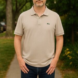 Lacoste L!ve Grey‎ Polo Capsule Tennis Golf Athletic Pickleball 100% Cotton M